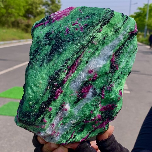 8.21LB Natural green Ruby zoisite (anylite) crystal Chakra mineral Energy - Picture 16 of 21