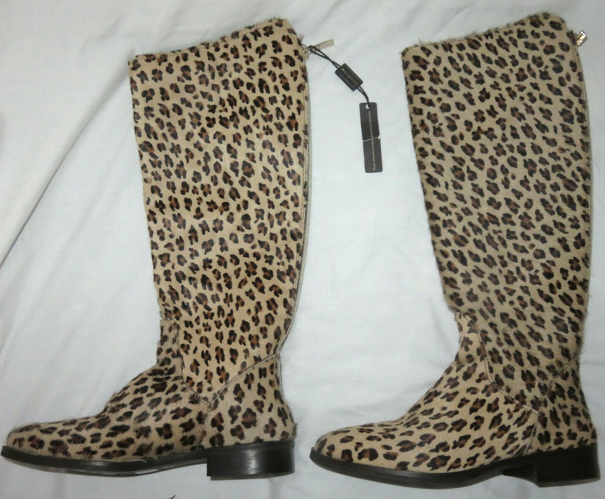 Stelle Monelle By Vera Gomma Women s Leopard Calfhair Boots US 6 EU 36 NEW SALE