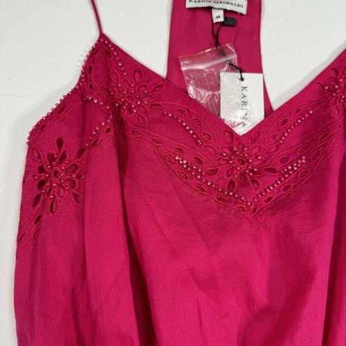 Karina Grimaldi Vanessa Embellished Halter Mini Dress Womens Size M Pink NWT - Picture 10 of 10