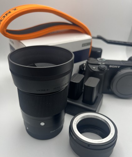 Sony A6400 24.2MP 4K Mirrorless Camera + Sigma 30mm f/1.4 Lens - Picture 2 of 16