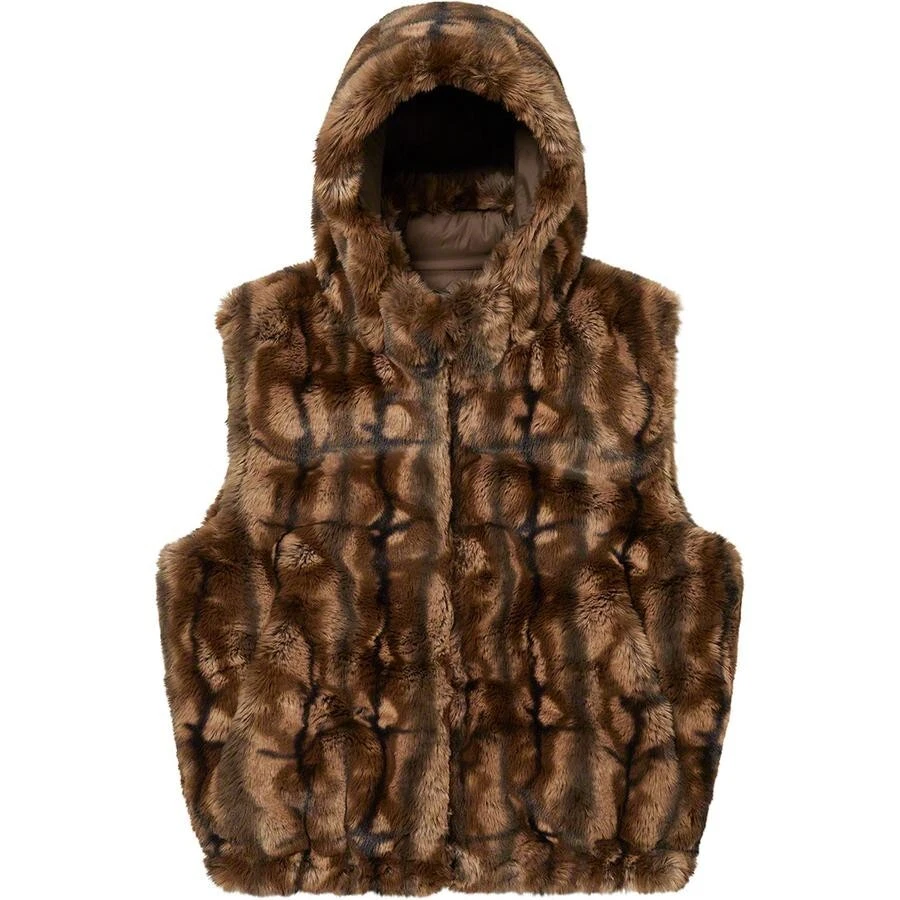 Gilet à capuche Supreme en fausse fourrure   Marron, Taille Medium * EN MAIN ✅ PRÊT À EXPÉDIER 2 *