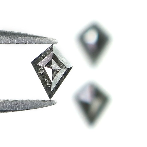 0.56 CT Natural Loose Kite Shape Diamond 5.30 MM Salt And Pepper Diamond LQ2883 - Picture 4 of 8