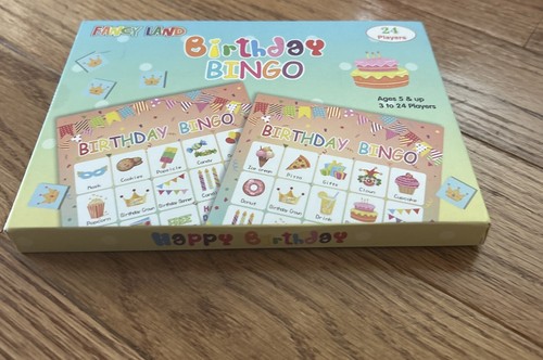 Birthday Bingo Game 24 Players For Kids Party Game Supplies Unopened - Bild 1 von 7