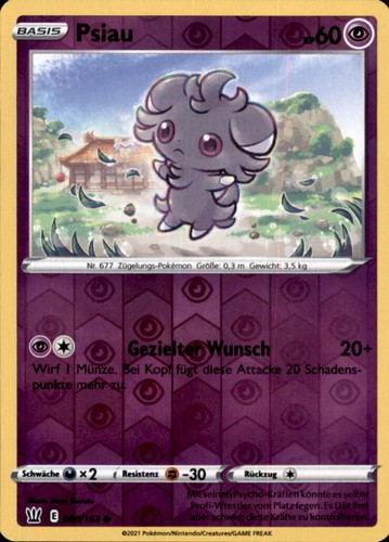 Pokemon 60/163 - Psiau - Reverse Holo - 第 1/1 張圖片