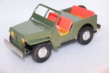 Vintage Friction Jeep O.D. Green  MF722 Stamped Steel