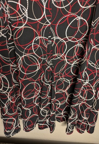 NWT Perceptions NY Lg Sleeveless White/Black Geo Dress w/ Maroon Zip Up Jacket - Picture 11 of 19