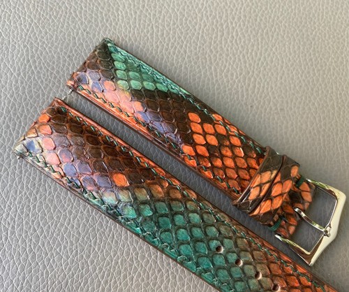 Genuine Snake Skin leather Watch Strap Band size 16 18 19 20 21 22 23 24 25 26mm - Picture 7 of 16