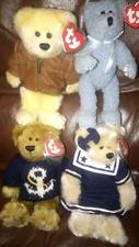 LOT of 4; TY ATTIC Bear's;- 'Breezy', 'Salty', 'Bluebeary' & 'Baron' 