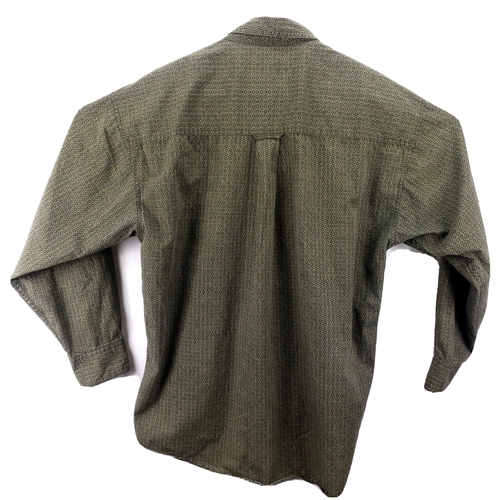 Chaps Ralph Lauren Men's Shirt Size L L/S Button Green/Gray Mini Square Pattern - Picture 8 of 8