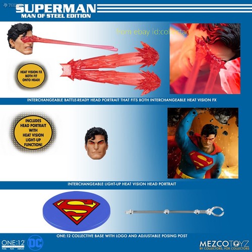 Mezco Toyz 1/12 DC Comics Superman Man Of Steel Edition Actionfigur auf Lager - Bild 13 von 14