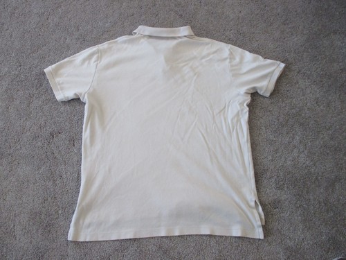 Polo Ralph Lauren Regular Fit Polo Shirt Split Hem, Logo, Cream Men's Size Large - Picture 7 of 7