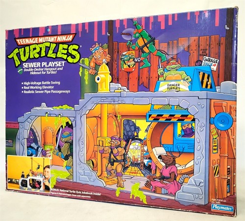 Vintage Playmates Teenage Mutant Ninja Turtles Sewer Playset Neu MIB (1989)