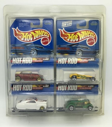 Hot Wheels 1999 “Hot Rods” Complete Set of 4 In Protecto Case - NEW! - Picture 1 of 4