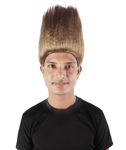 Men's Straight Cosplay Halloween Party Trolls Branch Hairdo Standing Up Hair Wig - Picture 67 of 103
