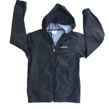 Columbia Jacket Youth M 10/12 Black Full Zip Hood Omni-Heat Outdoors Winter Snow