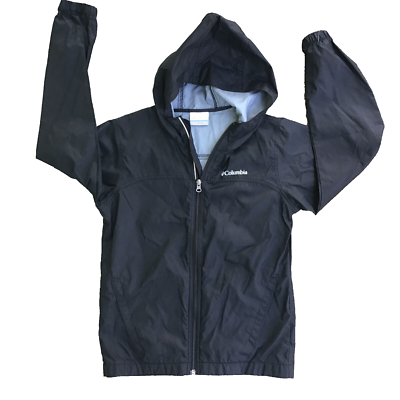 Columbia Jacket Youth M 10/12 Black Full Zip Hood Omni-Heat