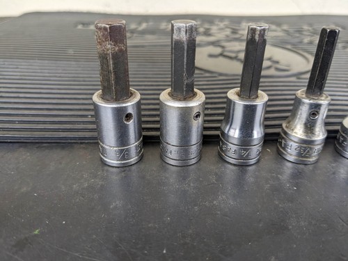 #bg287 Snap-on SAE 3/8" Drive Hex Key Socket Set 208EFAY USA - Picture 6 of 14