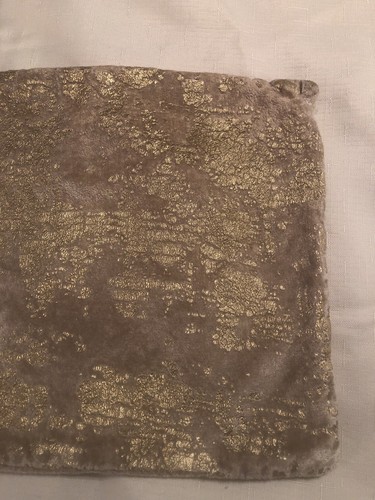 Safavieh Velvet and Gold Throw Pillow Cover with Back Zip 19" X 11.5"inch - Picture 2 of 6