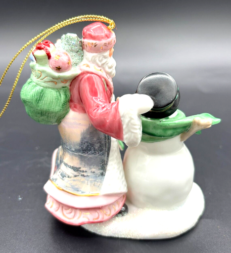 Figura iluminada Thomas Kinkade Spirit of Winter's Glow Bone China 2004 Bradford - Imagen 3 de 12