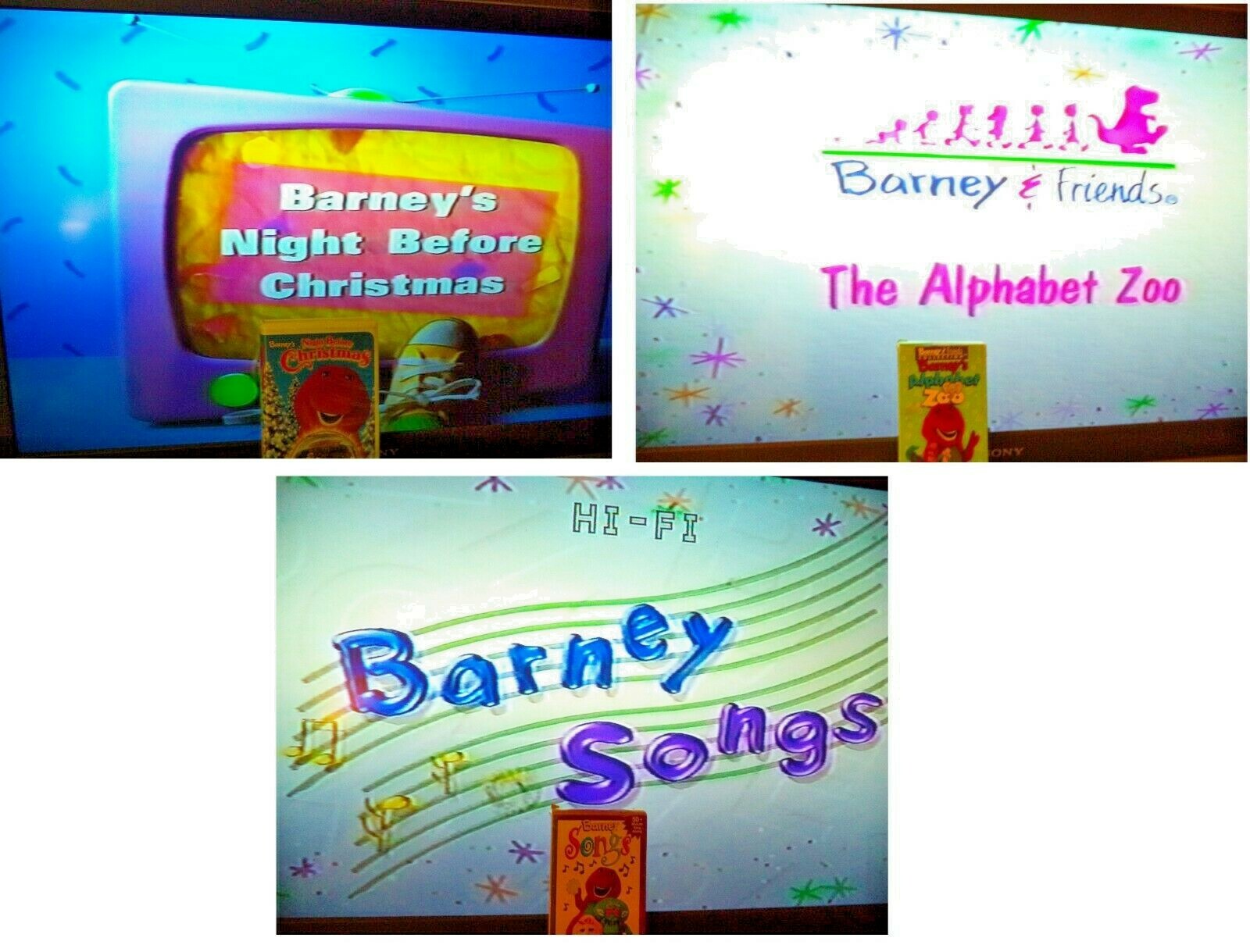 Lot of 3 Barney the Dinosaur VHS Tapes Songs Grelly USA