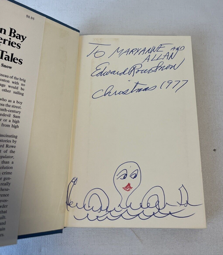 Boston Bay Mysteries Edward Rowe Snow Rare Signed W Drawing Maritime History - Picture 4 of 8
