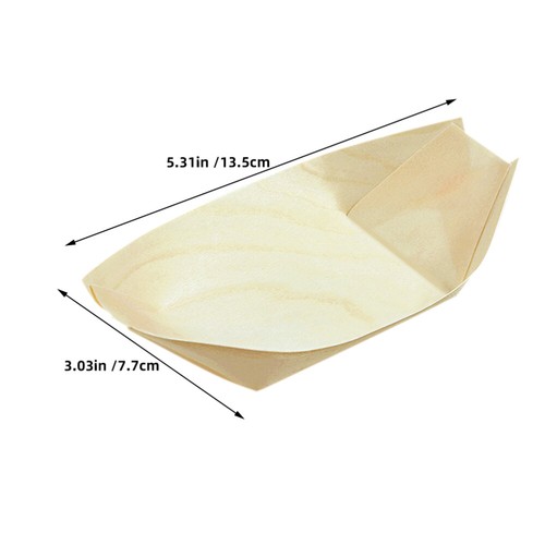 450 pièces petits bateaux de service assiettes jetables en magasin bambou sushi fournitures de fête