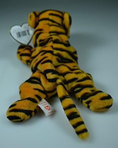 '95 Ty Beanie Baby Stripes Tiger PVC PELLETS RARE RETIRED Factory Errors #4065 - Picture 3 of 4