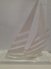 Signed Ryzza Larson Lucite Sailboat Sculpture