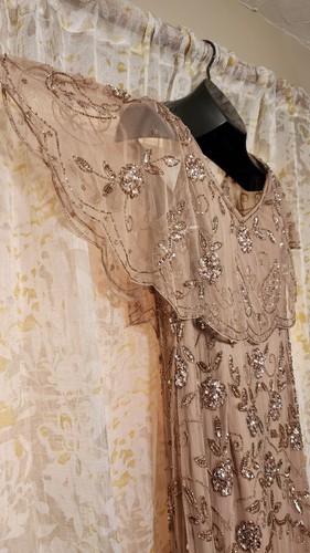 Adrianna Papell Womens Sz 14 Rose Gold Embellished Gown Maxi Dress Style# 40162 - Picture 14 of 24