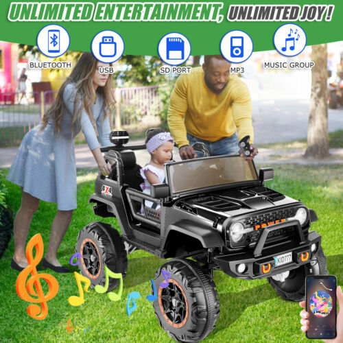 24V 2 Seaters Kids Electric Ride on Car w/Remote &LED Light 4WD/2WD Xmas Gifts~ - Picture 24 of 65