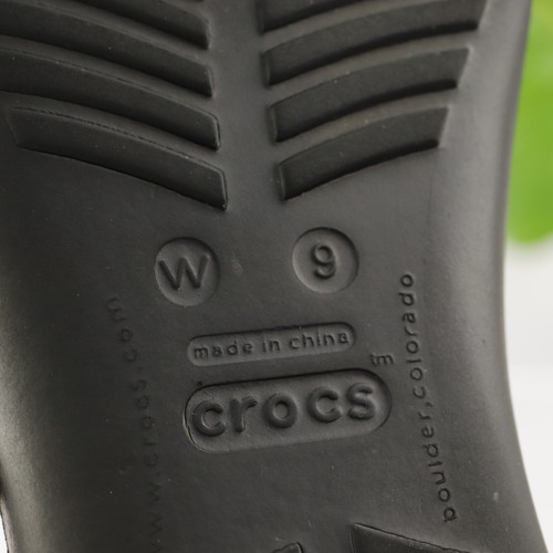 Crocs Womens Serena Sexy Flip Flop Sandal Size 9 WIDE Slingback Thong Black Shoe - Picture 12 of 16