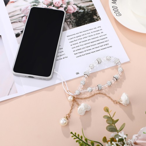 Mobile Phone Decorative Bracelet Charm Keychain Crystal Lanyard Wrist Strap - Zdjęcie 7 z 11
