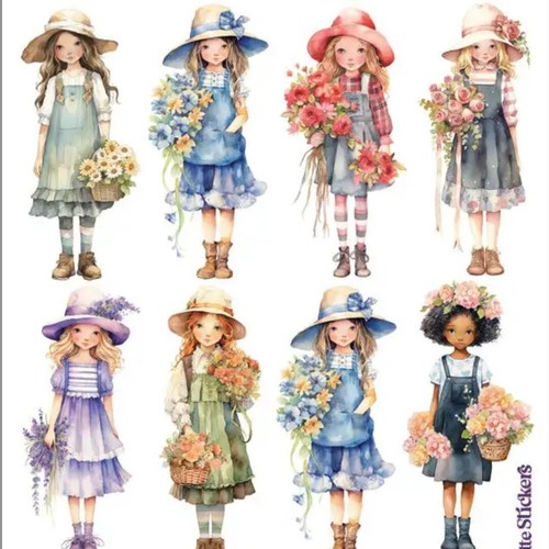 Country Charm Stickers - 2 NEW Sticker Sheets for Stationary & Scrapbooking - Picture 4 of 5