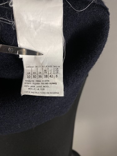 Intrend by Max Mara Coat Womens 100% Wool Blue Size 6 - Picture 11 of 15