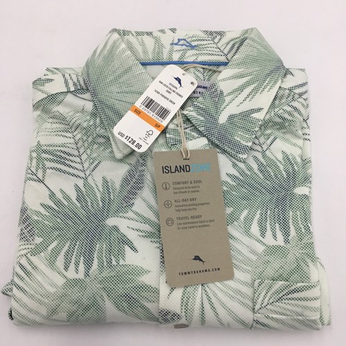 $128 Tommy Men's San Lucio Falling Fronds Shirt, Paradise Green, Small - Picture 2 of 2