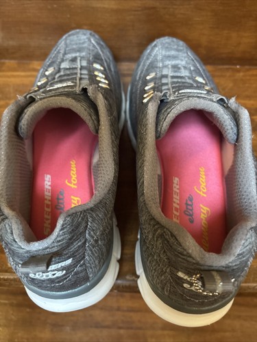 Skechers Ultra Slip On Shoes Womens Size 7.5 Grey Memory Foam Shoes EUC - Picture 6 of 8