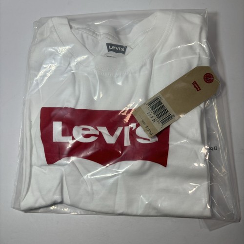 Levi's Kids T-Shirt White Size 5S Short Sleeve Crew Neck Logo Tee Boys Girls - Picture 2 of 2