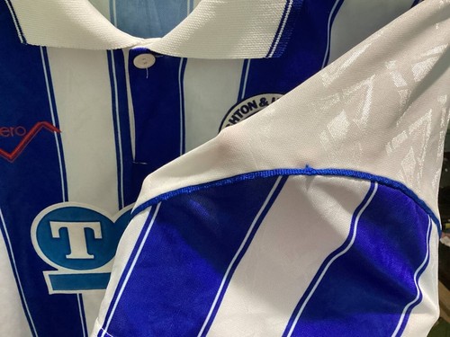 BRIGHTON HOVE ALBION 1991 1993 Home Football Shirt Soccer Jersey Ribero Sz 38-40 - Picture 11 of 11