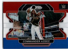 2022 Panini Prizm WWE #89 Commander Azeez Red, White and Blue