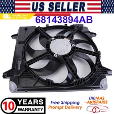 Radiator Cooling Fan Assembly w/ Brushless Motor For Jeep Wrangler 2012-17 3.6L
