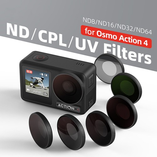 For DJI Osmo Action 4 Lens Filters ND8 ND16 ND32 ND64 CPL UV Camera Filter Parts - Picture 5 of 17