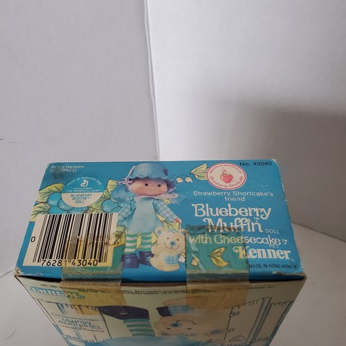 Kenner Strawberry Shortcake Mirtillo Muffin 1982 con Cheesecake Pet Scatola Originale - Foto 6 di 20