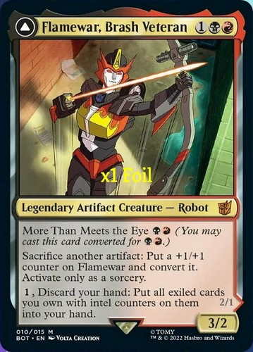 MTG Universes Beyond: Transformers BOT Flamewar, Brash Veteran MINT (SELECT)) - Picture 4 of 5