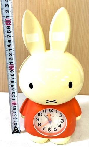 Miffy alarm clock Japan Retro Vintage Rare CITIZEN Orange dick bruna 1970s - Picture 7 of 7