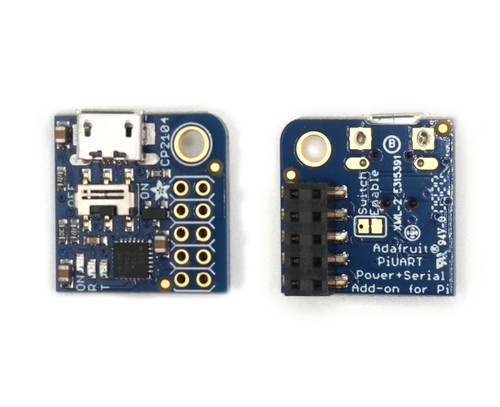Adafruit PiUART CP2104, USB-UART Convertidor para Raspberry Pi, ADA-3589, micro-USB - Imagen 2 de 2
