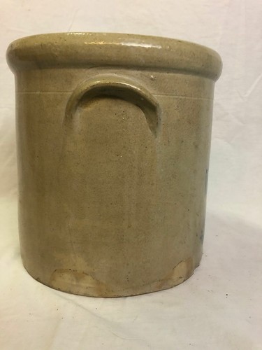 Antique 3 Gallon New Brighton Pennsylvania Styled Salt Glazed Stoneware Crock - Picture 4 of 7