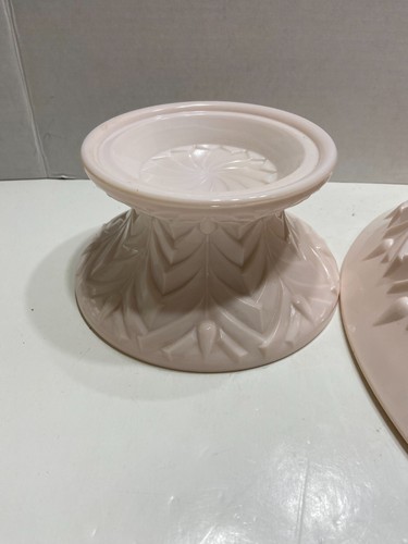 Jeannette Federschale rosa Milchglas Bowle Schüssel Set 12 Tassen Vintage 50er Jahre - Bild 14 von 22