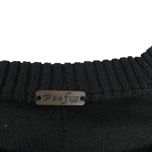 Suéter Poof Mujer 3x Negro Minimalista Oficina Trabajo Cápsula Alta Baja Básico Deportivo - Imagen 4 de 14