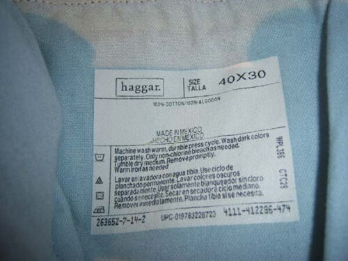 Haggar Relax 40W 30L Comfort Elastic Waist Pleated Casual Washed Denim Jeans NWT - Picture 5 of 6
