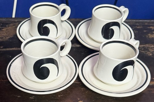 Juego de piezas de cena de café de cerámica Mancer Italian Service Studio hecho a mano años 60/70 - Imagen 5 de 24